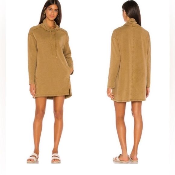 L*Space‎ Daphne Dress Size Small Terry Cotton Mini Sweatshirt Dress Long Sleeves - Picture 1 of 13